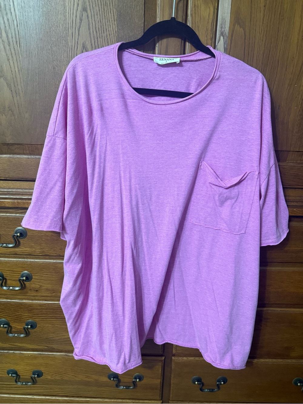 Zenana lavander Pocket Oversized Tee